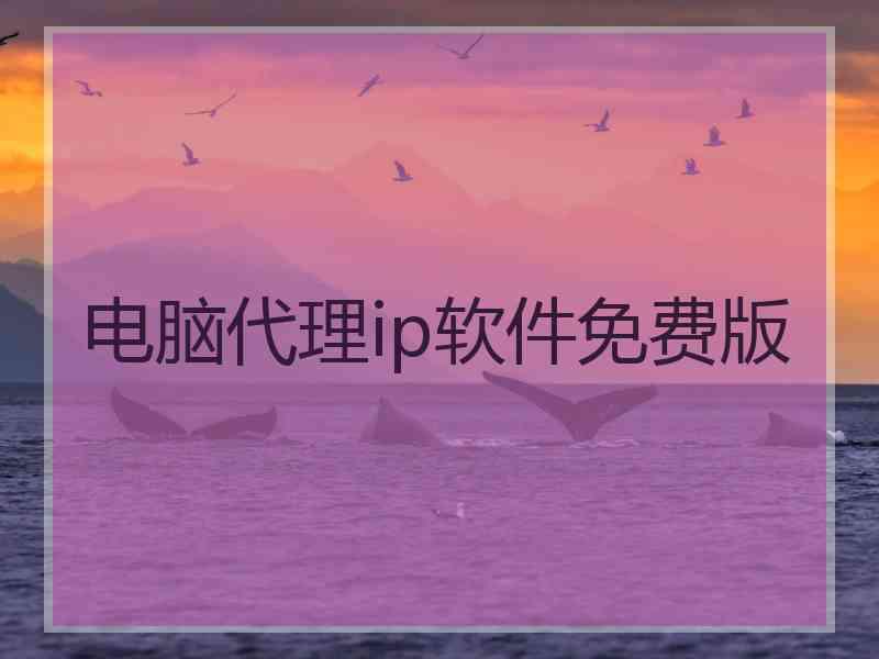 电脑代理ip软件免费版