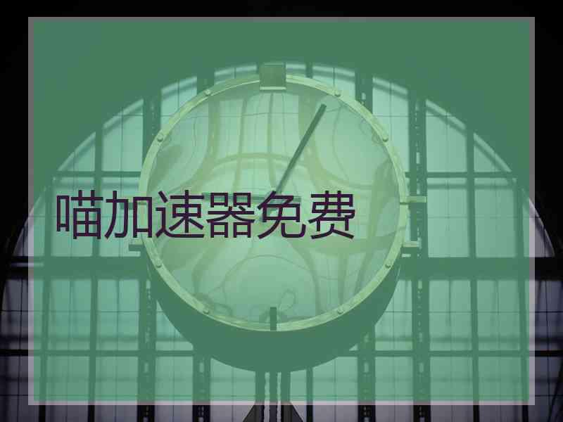 喵加速器免费