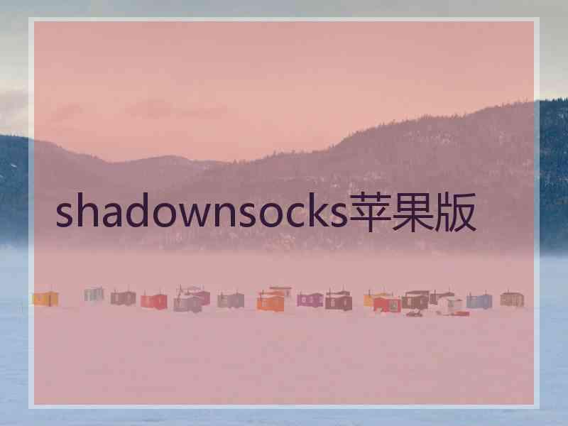 shadownsocks苹果版