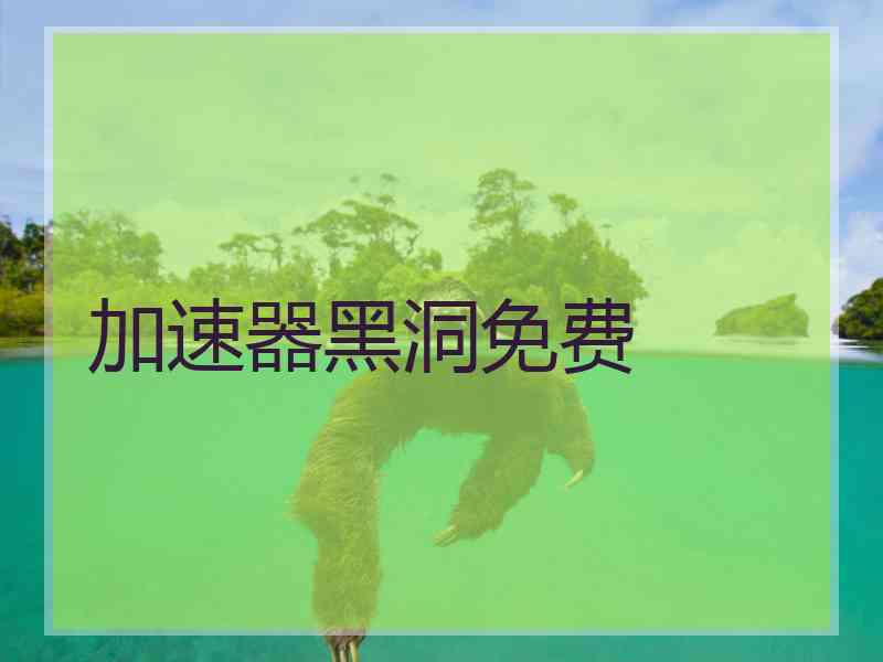 加速器黑洞免费