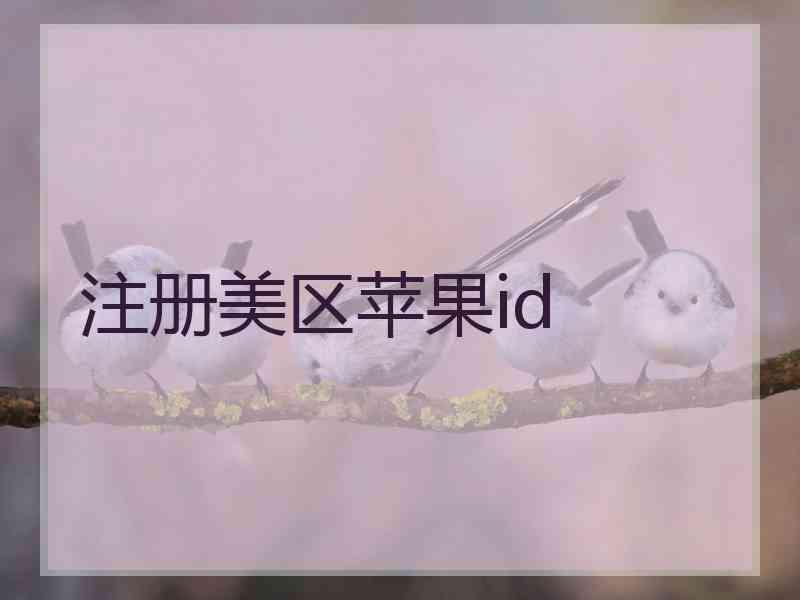 注册美区苹果id
