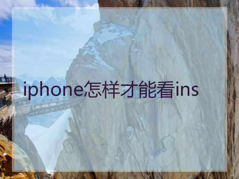 iphone怎样才能看ins