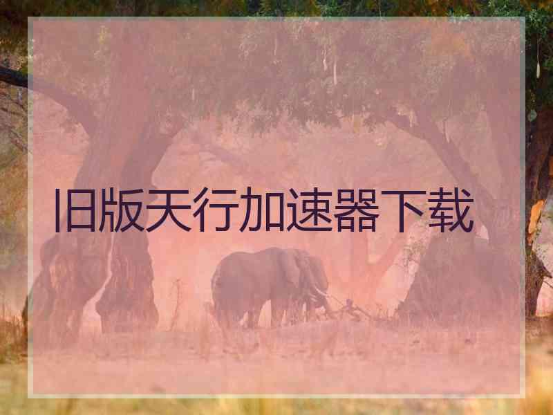旧版天行加速器下载