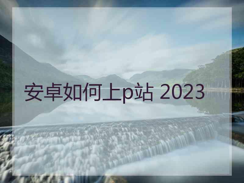 安卓如何上p站 2023