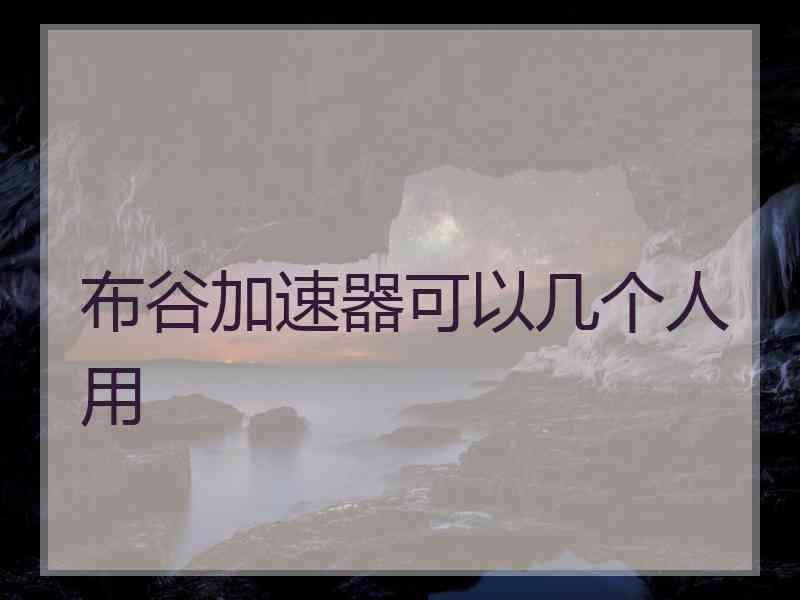 布谷加速器可以几个人用