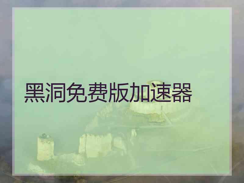 黑洞免费版加速器