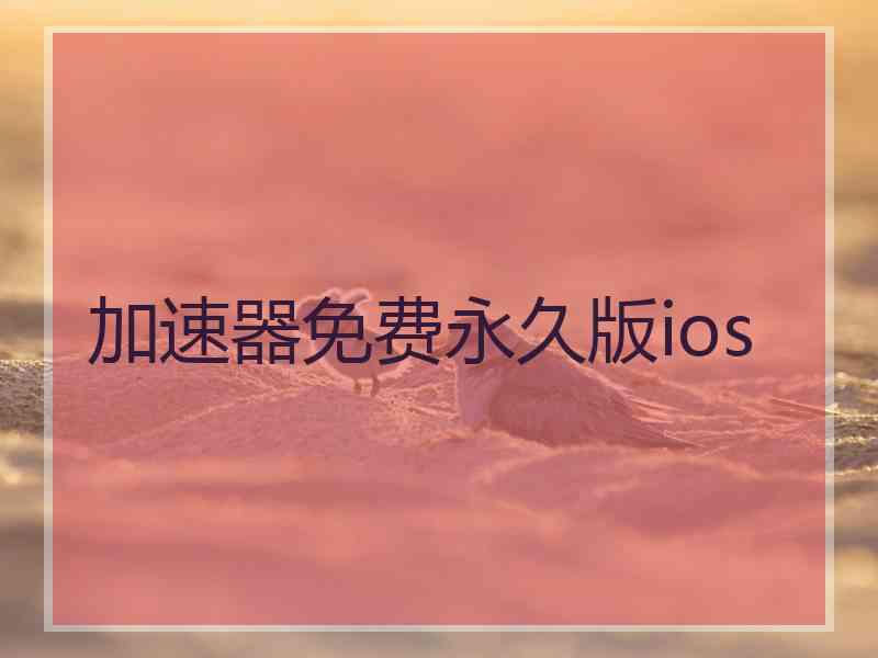 加速器免费永久版ios