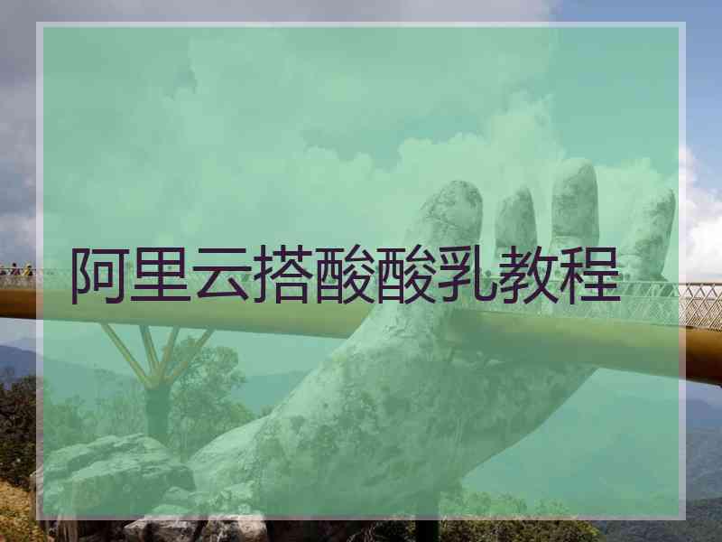 阿里云搭酸酸乳教程