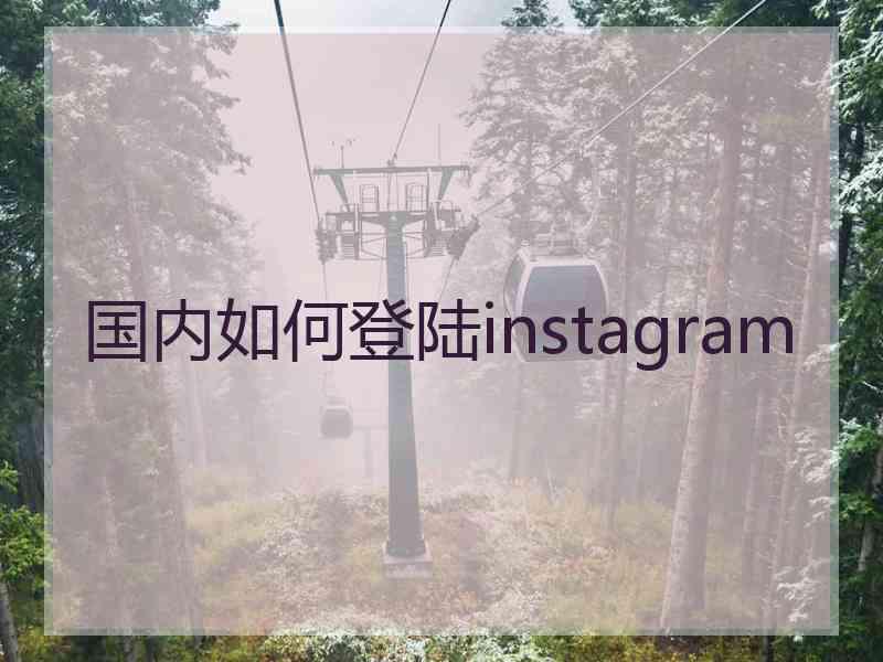 国内如何登陆instagram