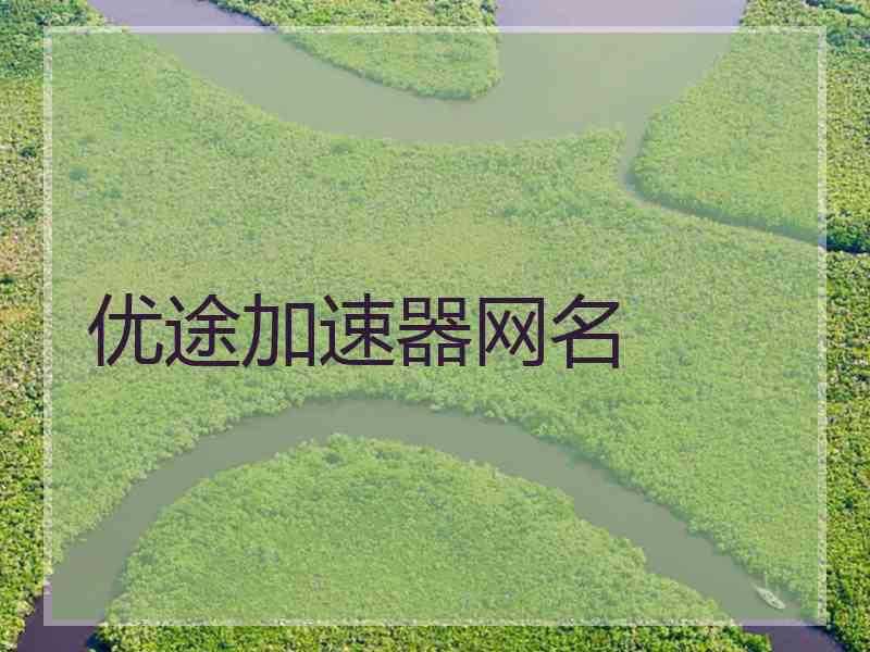 优途加速器网名