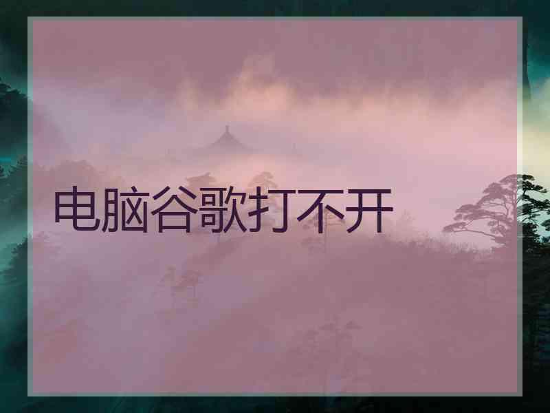 电脑谷歌打不开