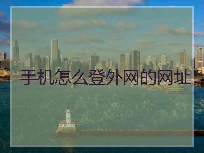 手机怎么登外网的网址