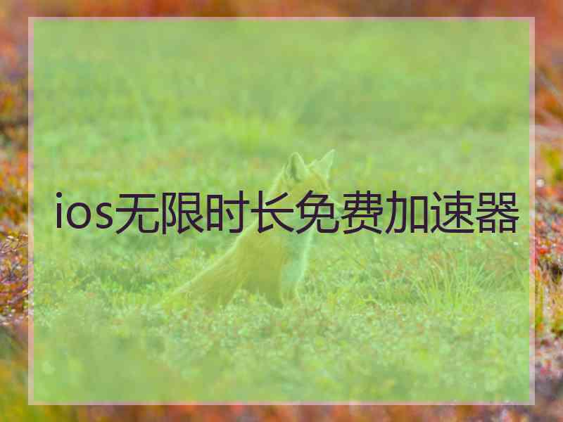 ios无限时长免费加速器