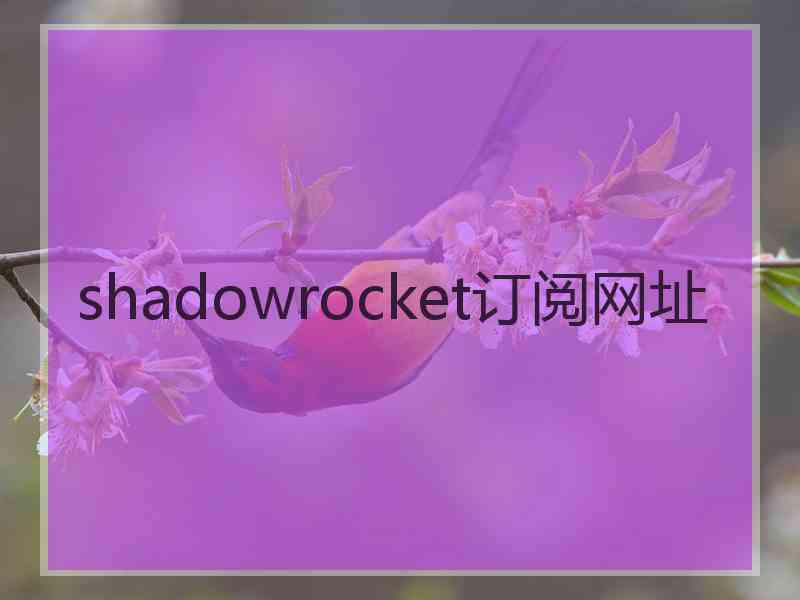 shadowrocket订阅网址