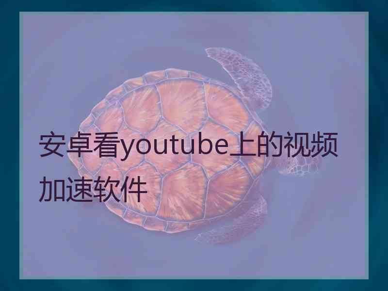 安卓看youtube上的视频加速软件