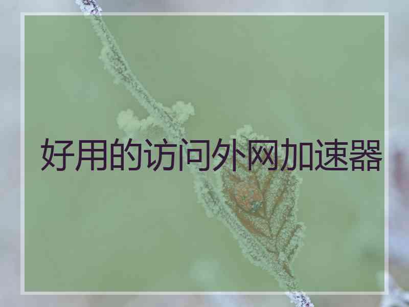 好用的访问外网加速器