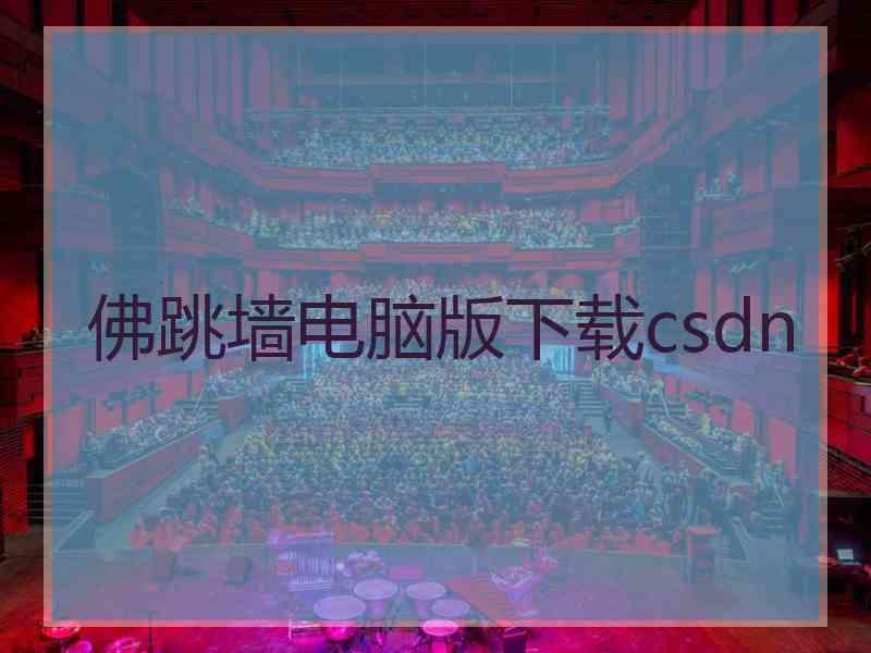 佛跳墙电脑版下载csdn