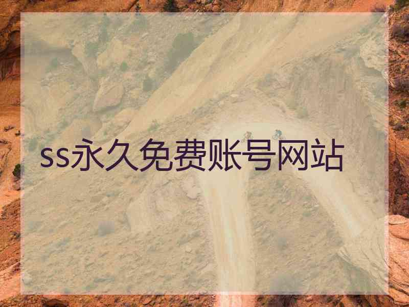 ss永久免费账号网站