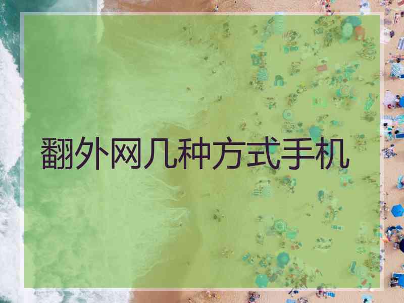 翻外网几种方式手机