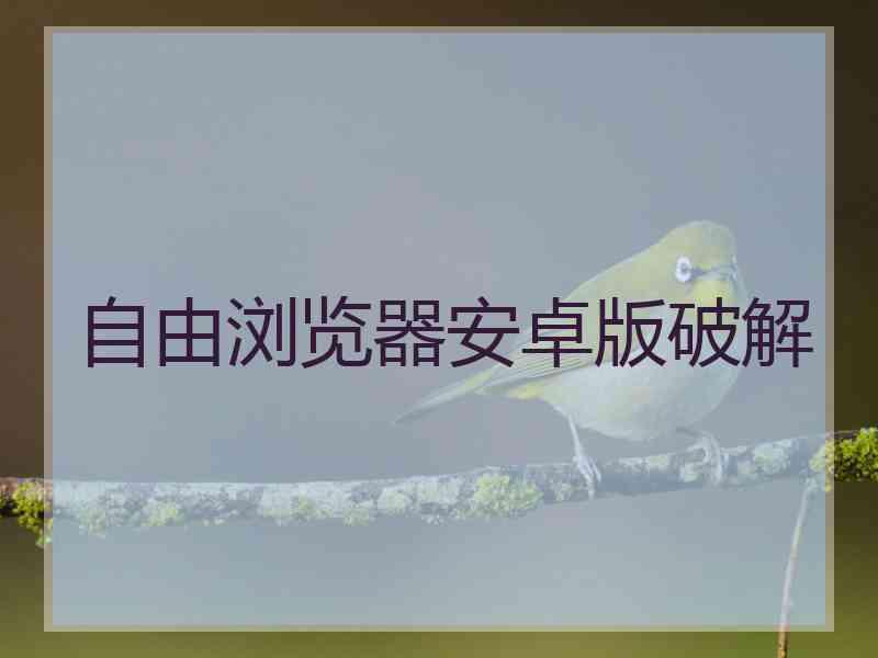 自由浏览器安卓版破解