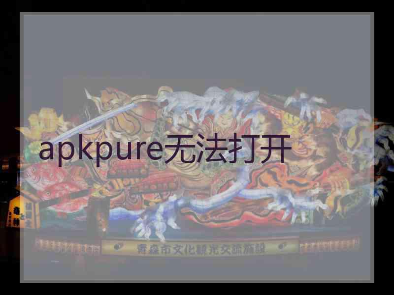 apkpure无法打开