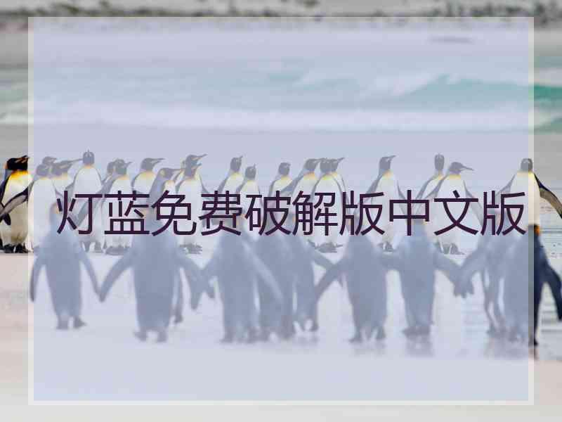 灯蓝免费破解版中文版