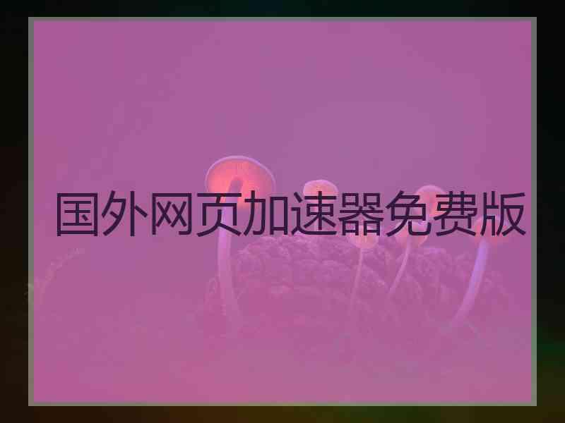 国外网页加速器免费版