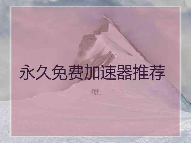 永久免费加速器推荐