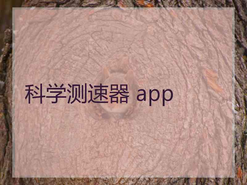 科学测速器 app