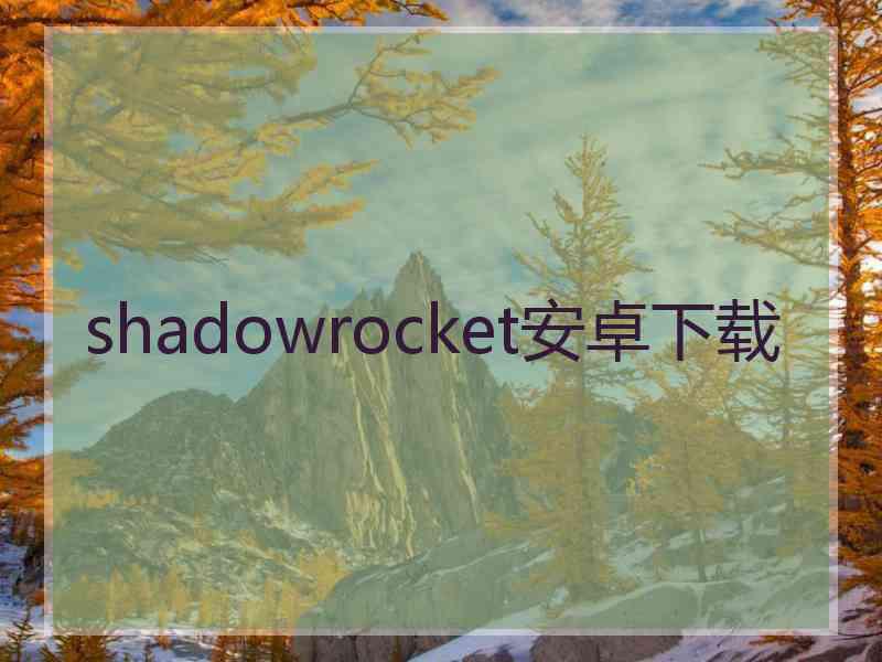 shadowrocket安卓下载