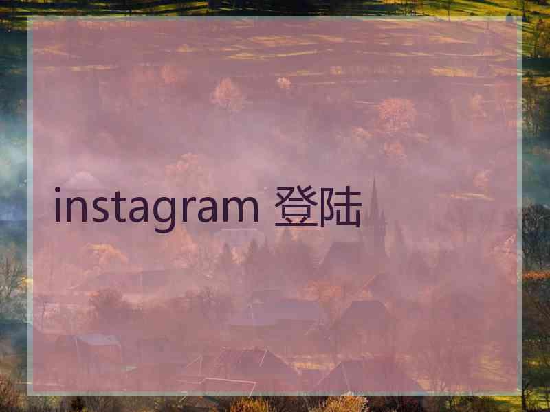 instagram 登陆
