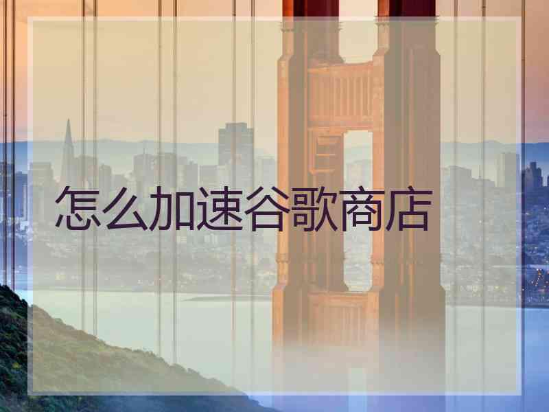 怎么加速谷歌商店