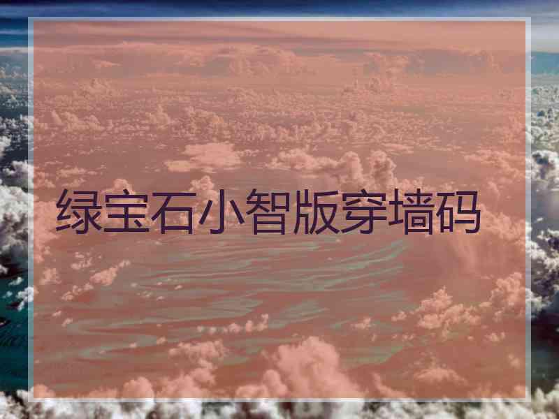 绿宝石小智版穿墙码