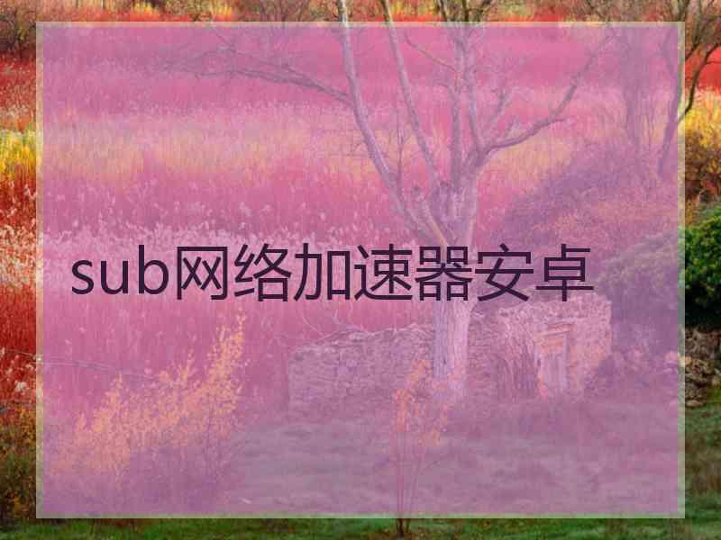 sub网络加速器安卓