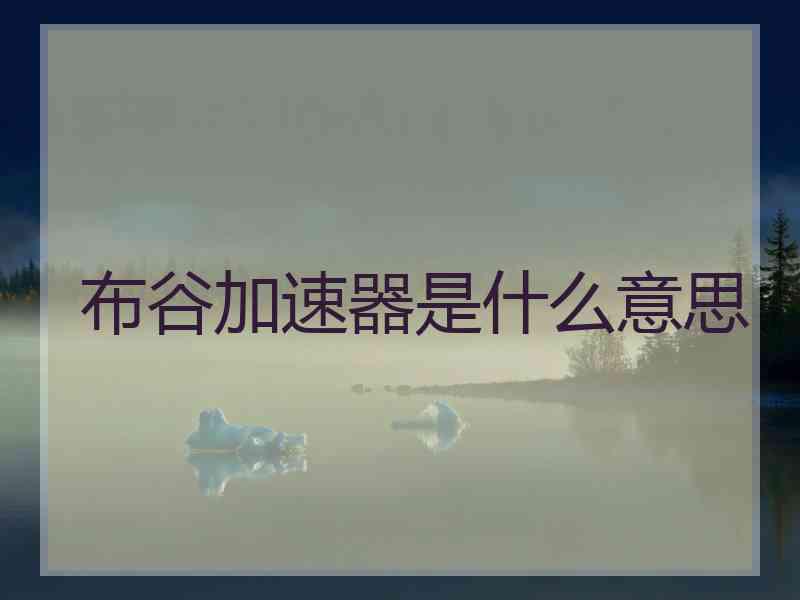 布谷加速器是什么意思