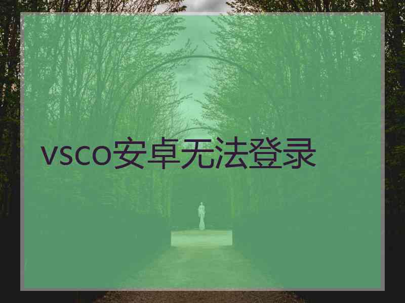 vsco安卓无法登录