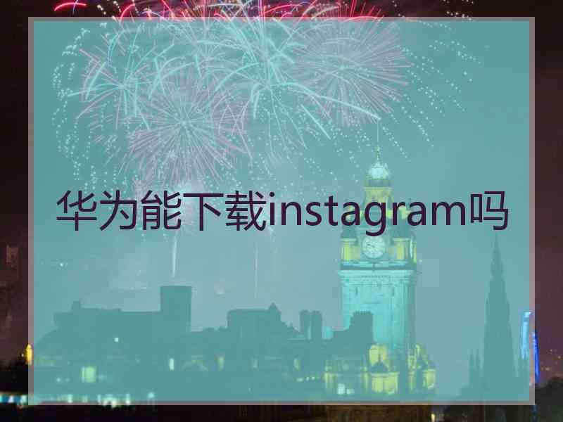 华为能下载instagram吗