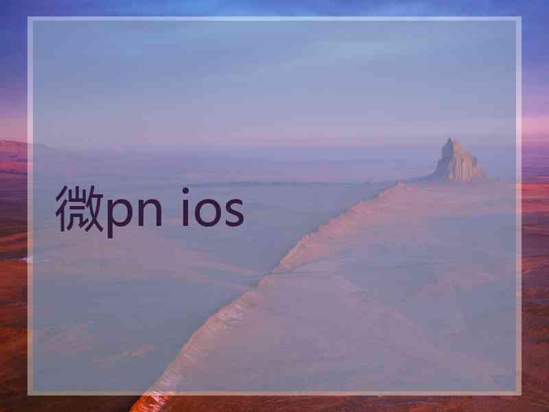 微pn ios