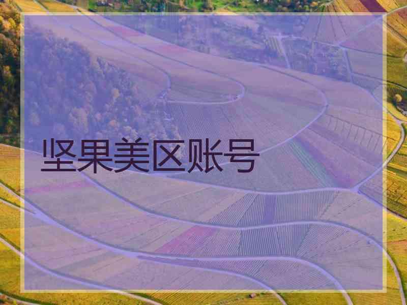 坚果美区账号