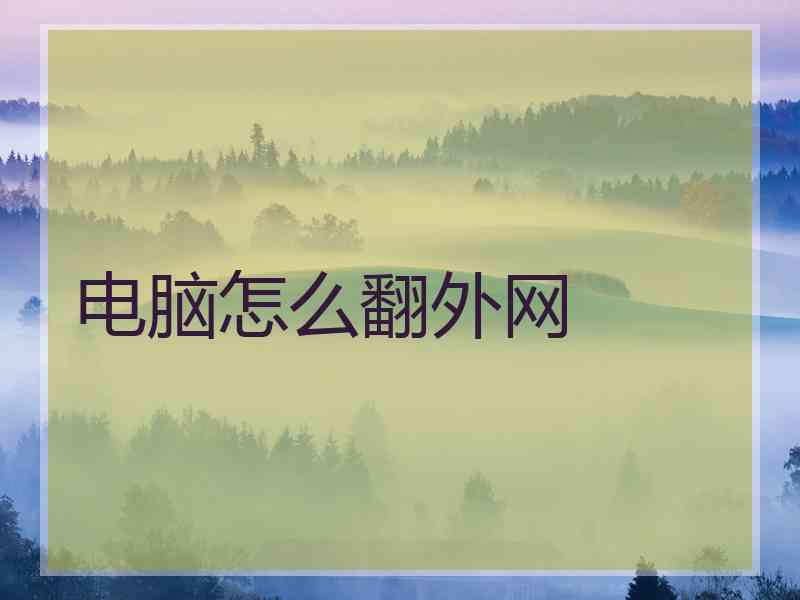 电脑怎么翻外网