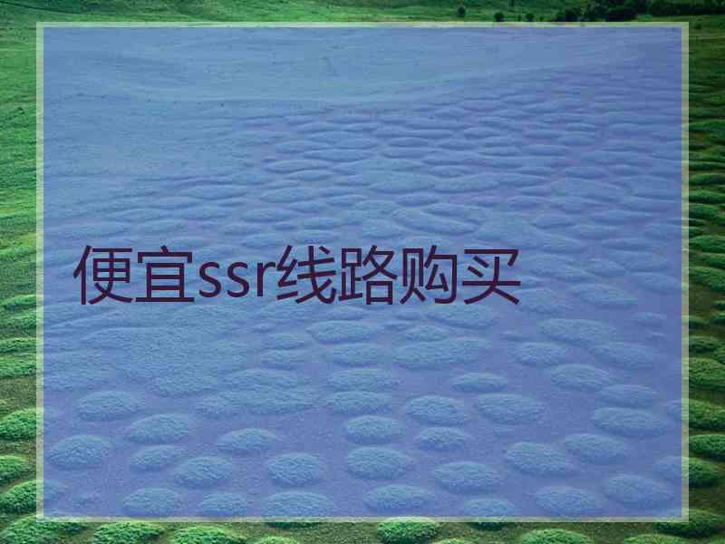 便宜ssr线路购买