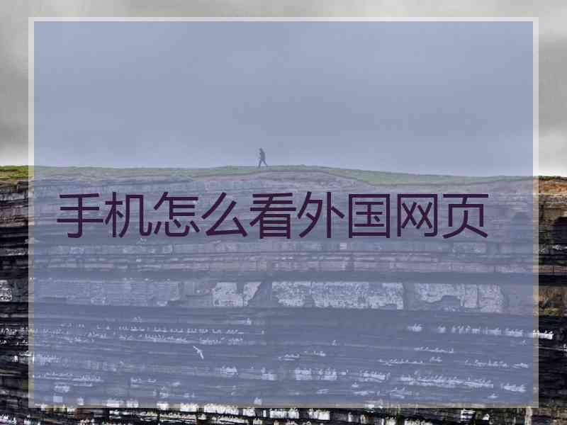 手机怎么看外国网页