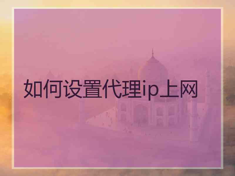 如何设置代理ip上网