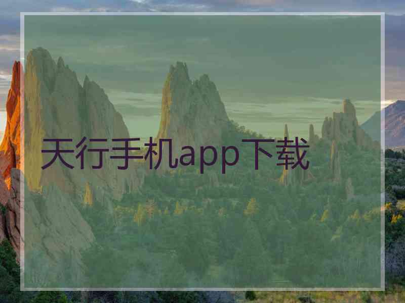 天行手机app下载