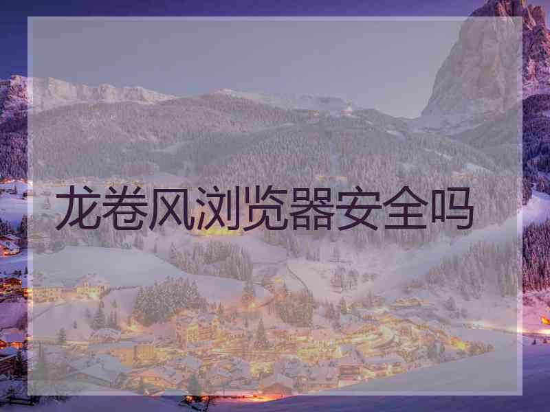 龙卷风浏览器安全吗