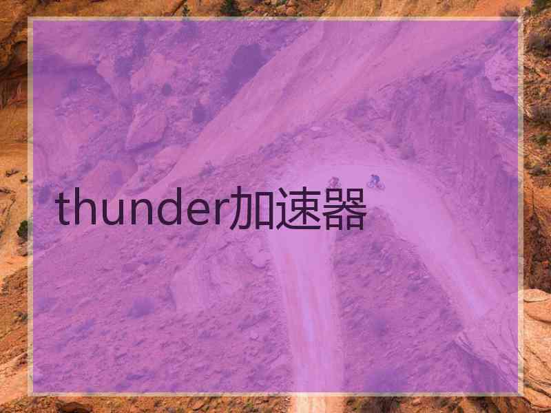 thunder加速器