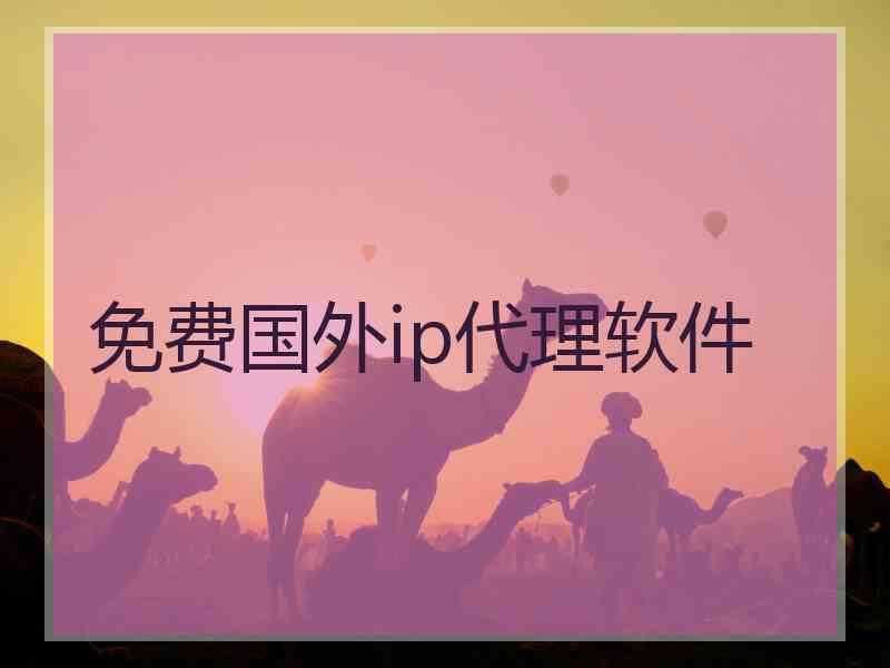 免费国外ip代理软件