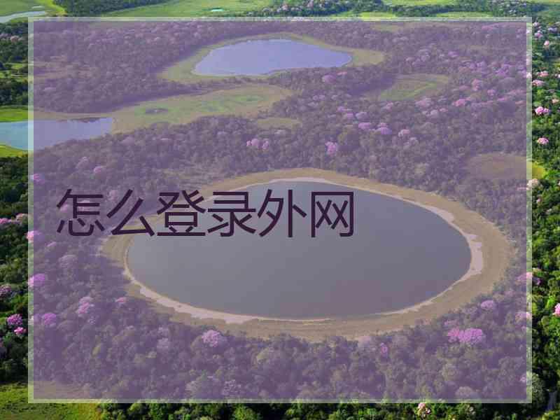 怎么登录外网