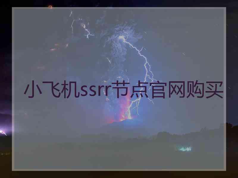 小飞机ssrr节点官网购买
