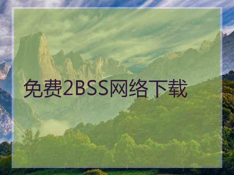 免费2BSS网络下载